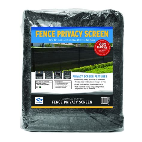 Shop FenceScreen Black Privacy Fence Screen Jet Black Chain-Link Fence ...