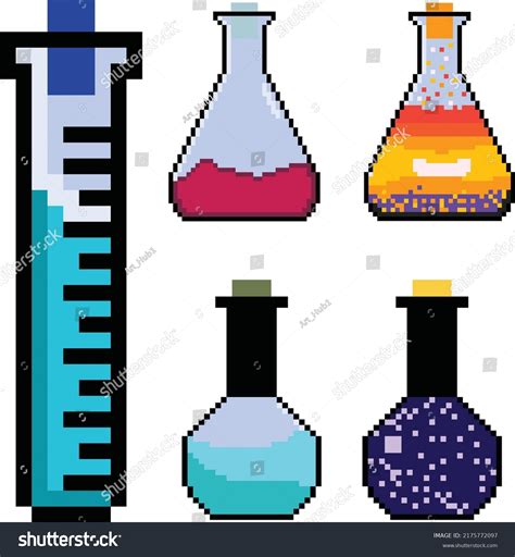 Pixel Art Test Tube Science Laboratory Stock Vector Royalty Free 2175772097 Shutterstock