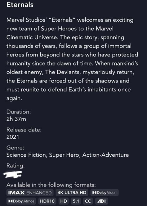 Marvel Studios' Eternals will feature IMAX Enhanced upon release on ...