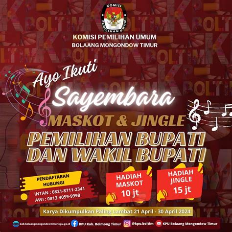 KPU Boltim Gelar Sayembara Maskot Dan Jingle Pilkada Boltim 2024