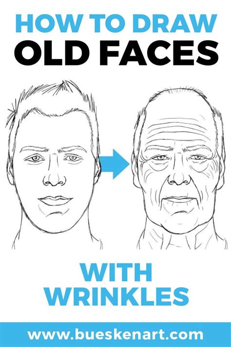 How To Draw Old Faces With Wrinkles In Easy Step By Step Instructions