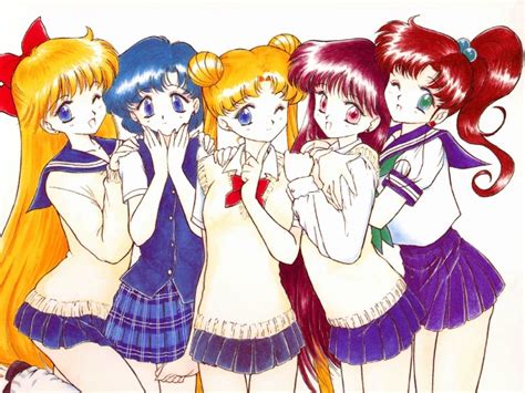 Safebooru 5girls 90s Aino Minako Bishoujo Senshi Sailor Moon Black