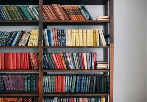 Oude Boekenkast Met De Verbindende Boekdekking In De Bibliotheek Van