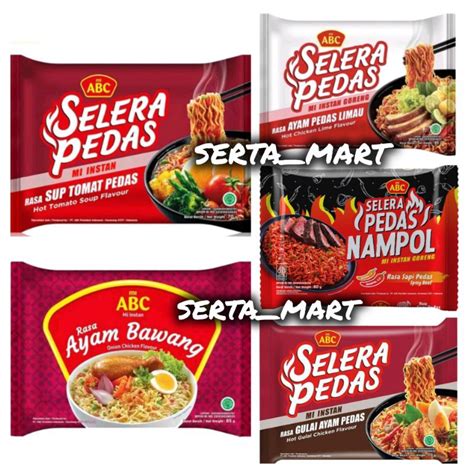 Jual Mie Abc Selera Pedas Mi Instan Kuah Goreng Semur Gulai