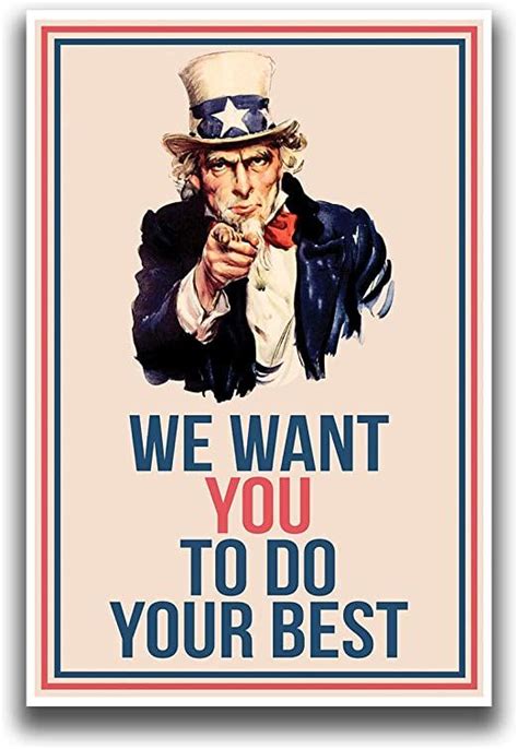 JSC376 Uncle Sam We Want You Classroom Poster 18Inches