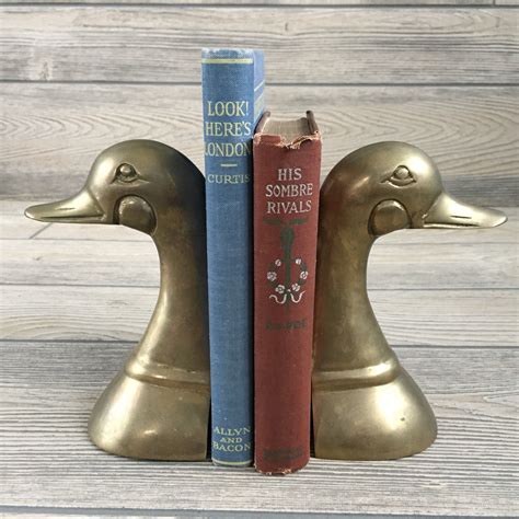 Brass Duck Bookends By Vintagevagabond1967 On Etsy Etsy Bookends