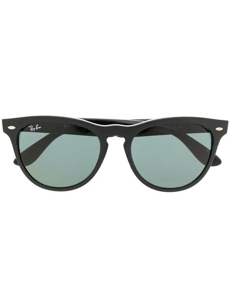 Ray Ban Round Frame Design Sunglasses Black Farfetch