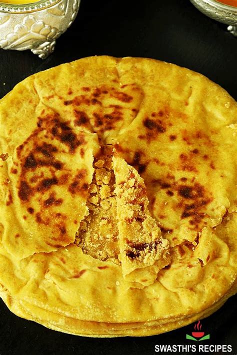 Puran Poli Recipe Bobbatlu Holige Swasthi S Recipes