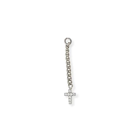 Dangle Charm W Cz Cross My Body Jewel