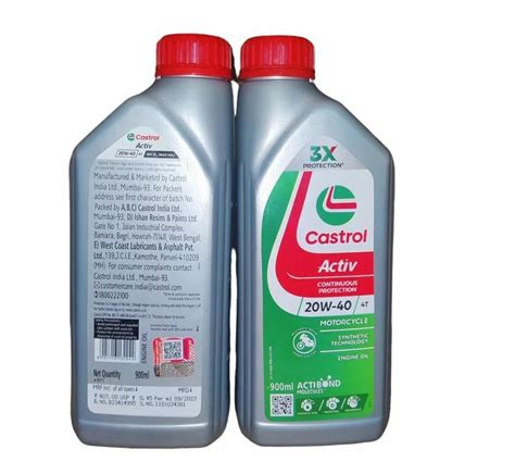 W Castrol Activ Engine Oil Unit Pack Size Bottle Of Ml At Rs