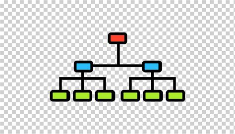 Organización jerárquica estructura organizativa iconos de computadora