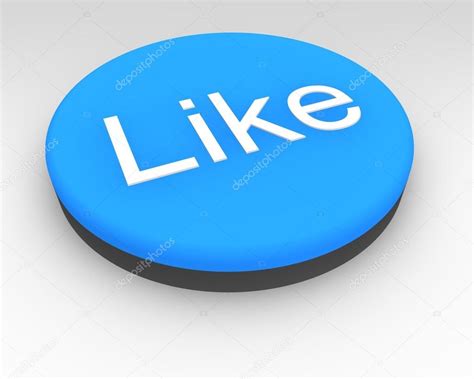 Синяя кнопка Like в социальных сетях — Стоковое фото © Premium_shots ...