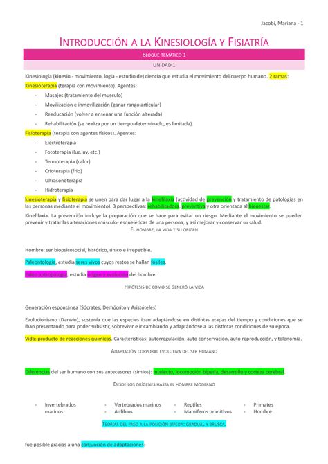 Introducción a la Kinesiología y Fisiatría INTRODUCCIÓN A LA