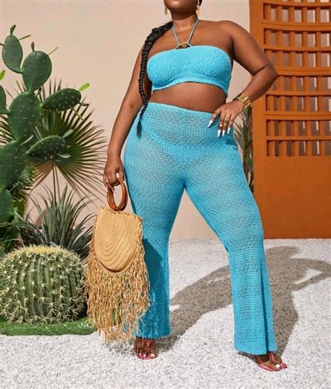 Sexy Delige Bikini Tankini Badpak Zwemkleding Zwempak Incl Broek Blauw Grote Maat Bol