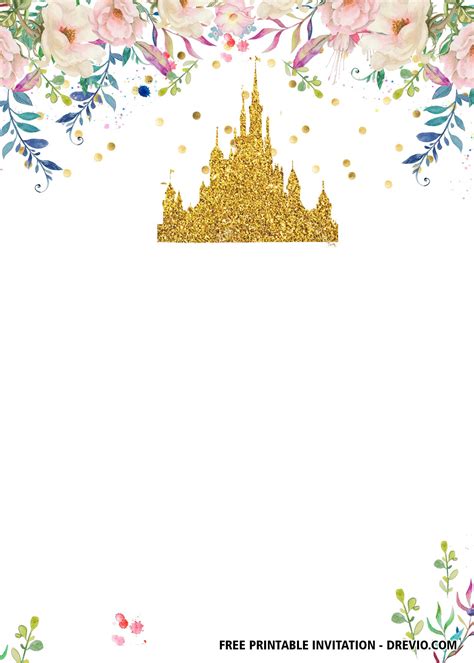 Free Disney Castle Bachelorette Invitation Templates Updated