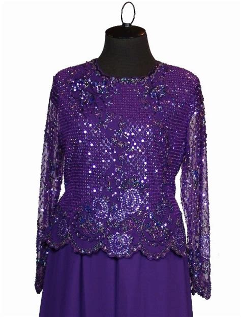 Long Sleeve Purple Sequin Top Available By Special Order Style2370