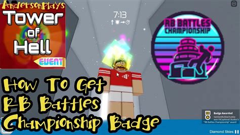 Andersonplays Roblox Tower Of Hell How To Get Rb Battles Challenge