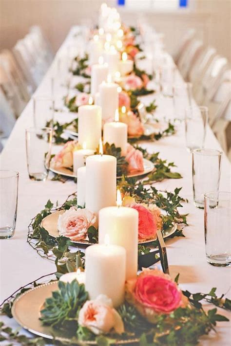 Elegant Simple And Inexpensive Wedding Centerpieces Candles With