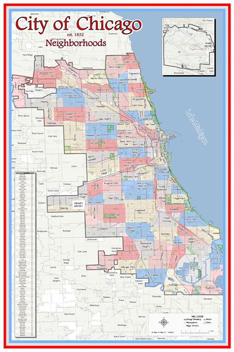 Printable Map Of Chicago Neighborhoods