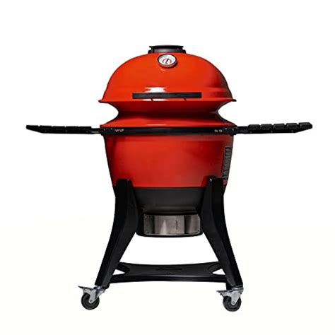 8064929 KAMADO JOE 22' RED Kamado Joe 22 in. Charcoal Kamado Grill and Smoker Blazing Red