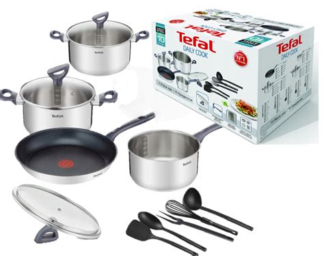 Zestaw Garnk W Tefal Daily Cook Inox Patelnia Stal Nierdzewna El