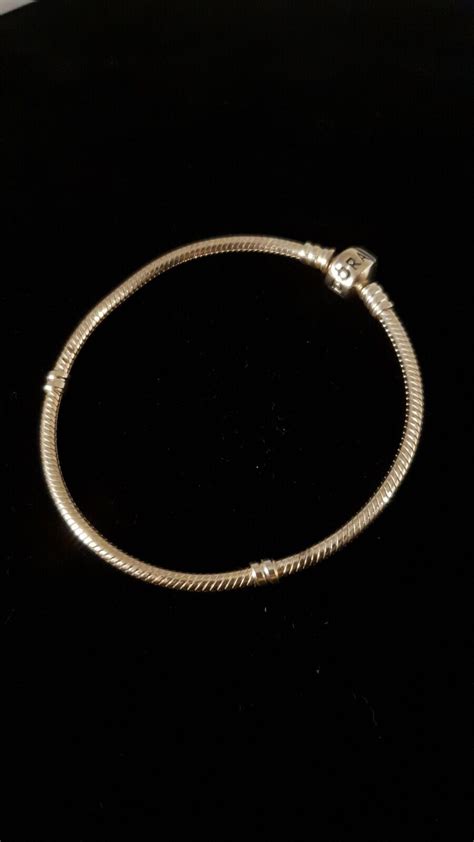 Authentic Sterling Silver Pandora Snake Charm Bracele Gem