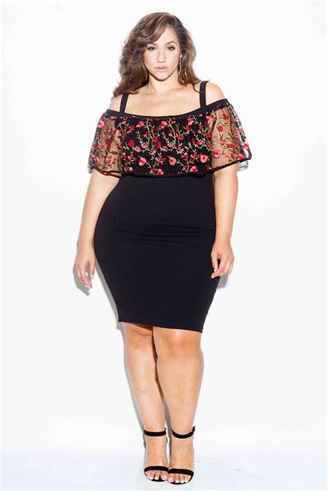 Plus Size Floral Mesh Dress Curvy Plus Size Plus Size Model Clothing