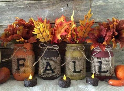 Fall Mason Jar Centerpieces