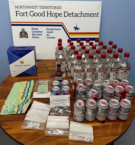 Fort Good Hope Rcmp Seize Drugs Alcohol And Cash During Traffic Stop