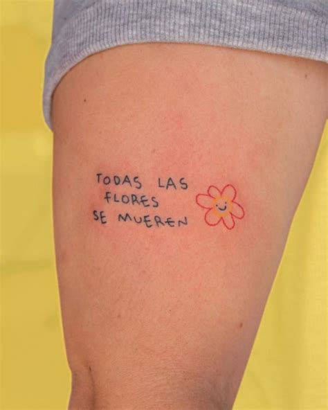 Top 106 Imagen Tatuajes De Frases Con Flores Abzlocal Mx