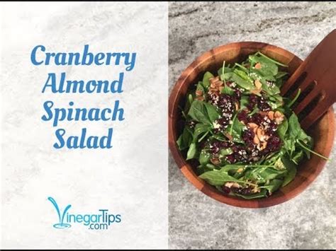 Cranberry Almond Spinach Salad Youtube