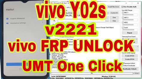 Vivo Y02s V2221 Frp Unlock Umt Vivo Y02s Google Account Lock Android