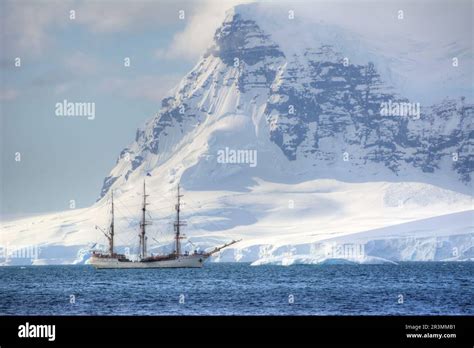 Sailing Bark Europa On An Antarctic Cruise Stock Photo Alamy
