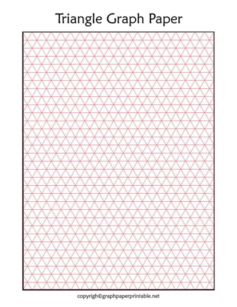 Triangle Graph Paper Or Triangle Grid Paper Printable Pdf