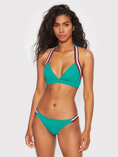 Tommy Hilfiger Góra od bikini UW0UW02696 Zielony Modivo pl