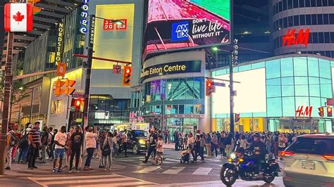 K Exploring Dundas Square Outside The Toronto Eaton Centre At