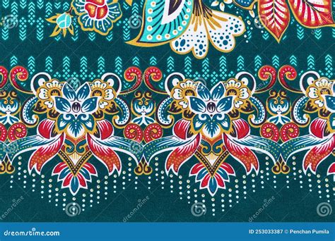 The Batik Sarong Pattern Background In Thailand Traditional Batik