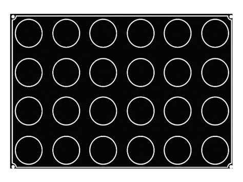 Pavoflex Non Stick Silicone Mould 24 Half Spheres Ø 7 x ht 4cm 24