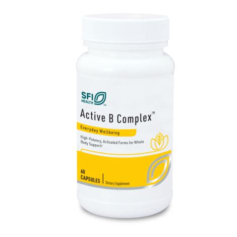 Klaire Labs Active B Complex 60 Capsules | Nature's Fix