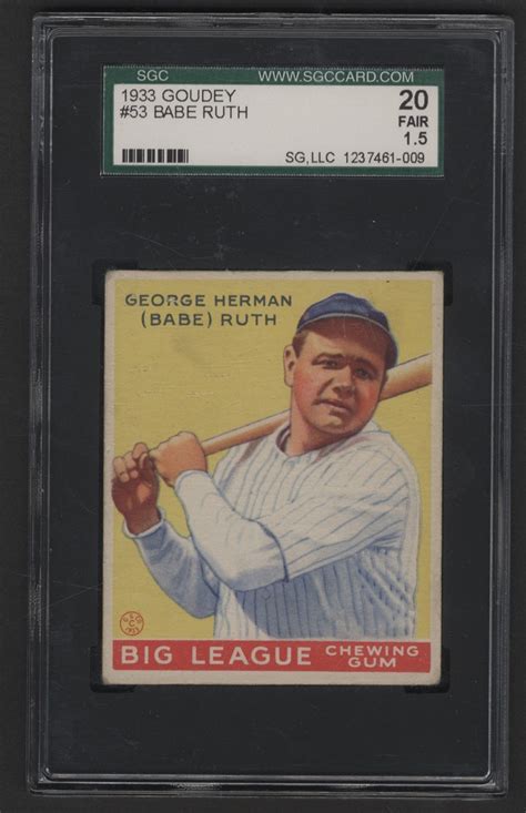 Goudey Babe Ruth Sgc