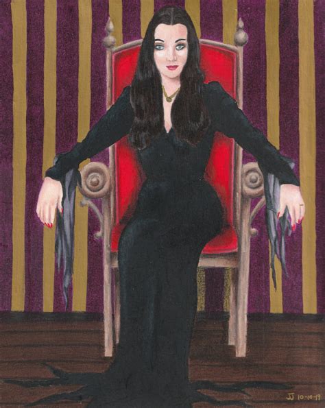 Morticia Addams Fan Art Illustration - Etsy