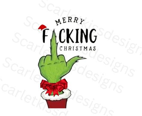 Merry Fcking Christmas Grinch Style Merry Fcking Christmas Etsy In 2023 Christmas Greetings