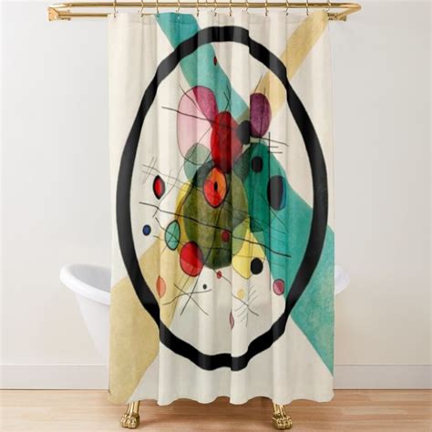 Wassily Kandinsky Circles In A Circle Kandinsky Inspired Abstract Art Shower Curtain For