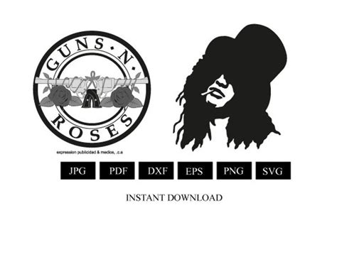 Guns N Roses Slash Vector Instant Download Print Cut Template