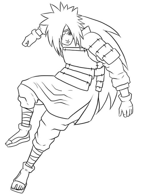 Madara Saltar Para Colorear Imprimir E Dibujar Coloringonly The Best