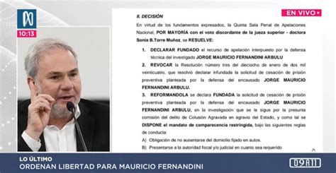 Poder Judicial Ordena Liberación Del Periodista Mauricio Fernandini