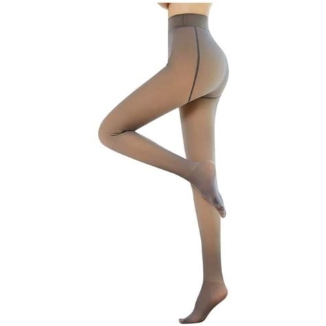 Collants Femme Jambes Faux Collant Polaire Chaud Translucide Slim