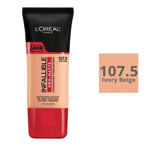 Base De Maquillaje Loréal Paris Infallible Pro Matte 107 5 Ivory Beige