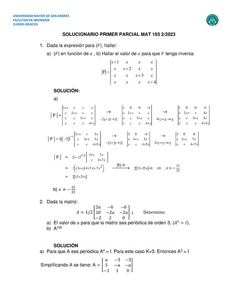 SOL 1P MAT103 22023 Apunte FACULTAD DE NGENIERÕA CURSOS BSICOS