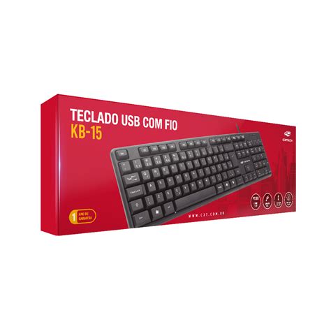 TECLADO BASICO SLIM USB C3TECH KB 14BK PRETO